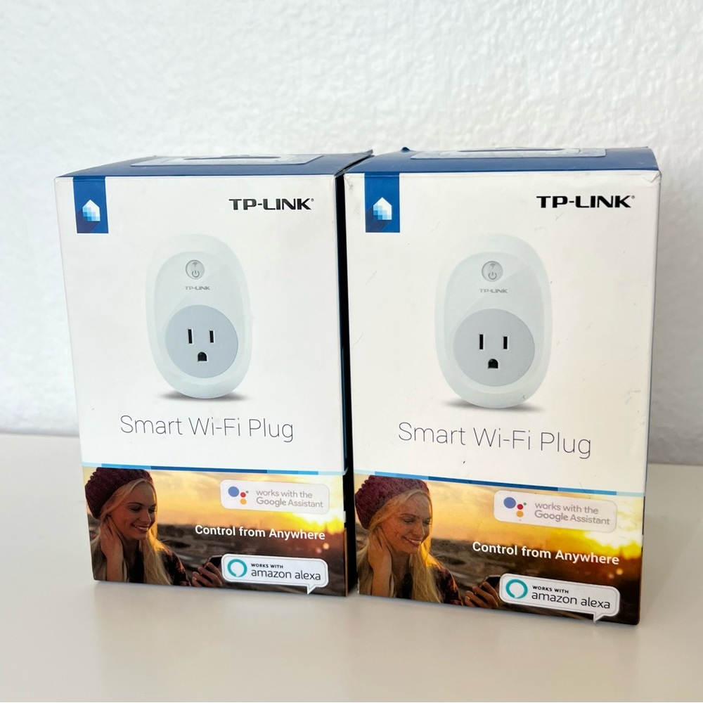 2 NEW TP-Link Smart Wi-Fi Plug Pack Energy Monitoring Echo Dot Alexa Electronics